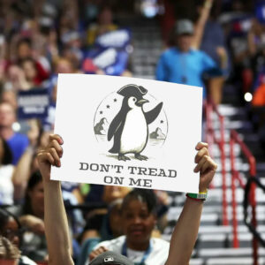 Penguin Political, Funny Don't Tread on Me Yard Sign