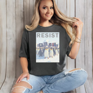 Penguins Resist FDT 8647 No Tariffs MAGA Morons Are Governing America Dark T-Shirt