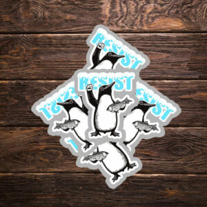 RESIST Penguin Sticker ,Car Magnets