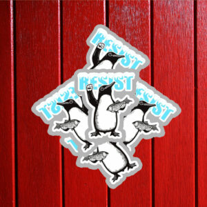 RESIST Penguin Sticker ,Car Magnets