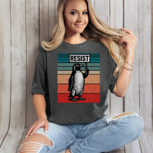 Resist Penguin, Penguins Flippers Up T-Shirt