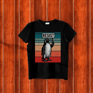 Resist Penguin, Penguins Flippers Up T-Shirt