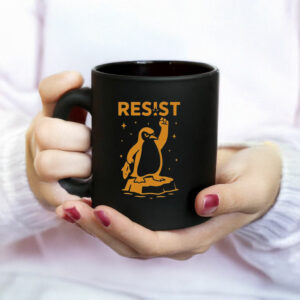 Resist Penguin Racerback, Funny Anti Trump 2025 Mug