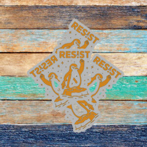 Resist Penguin Racerback, Funny Anti Trump 2025 Sticker, Car Magnet