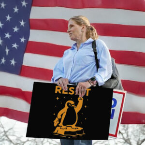 Resist Penguin Racerback, Funny Anti Trump Yard Sign