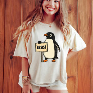 Resist Penguins Against Tariffs 2025 T-Shirt