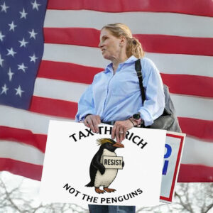 Tax The Rich, Not The Penguins Yard Sign